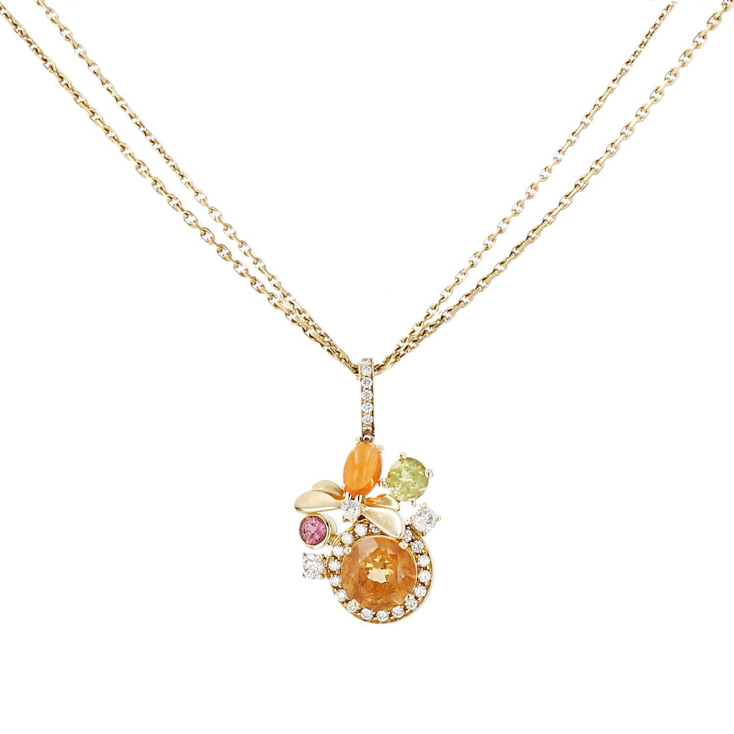 Collier Chaumet Attrape Moi Si Tu M'Aimes en or jaune, diamants et