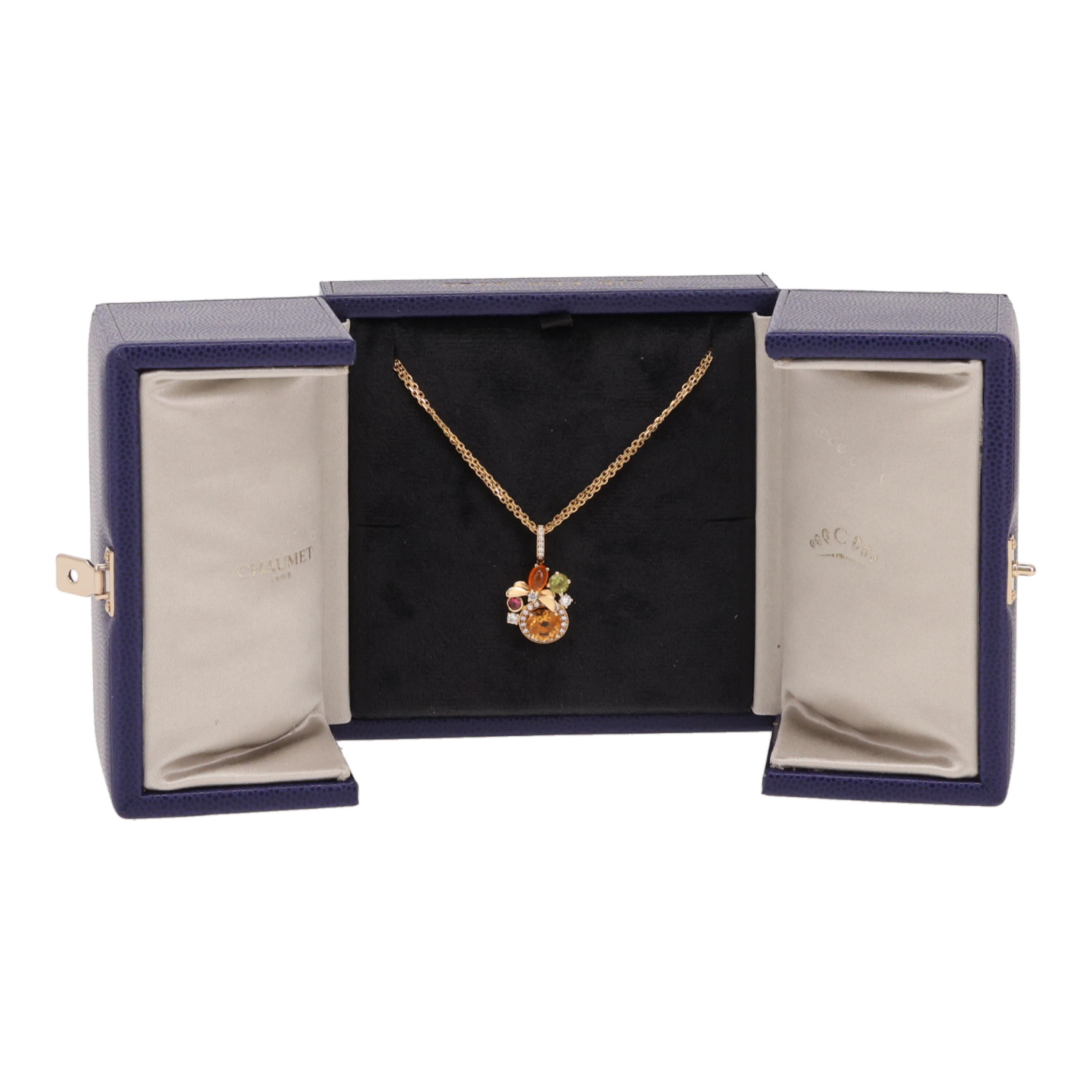 Collier Chaumet Attrape Moi Si Tu M'Aimes en or jaune, diamants et pierres de couleurs - Detail D2