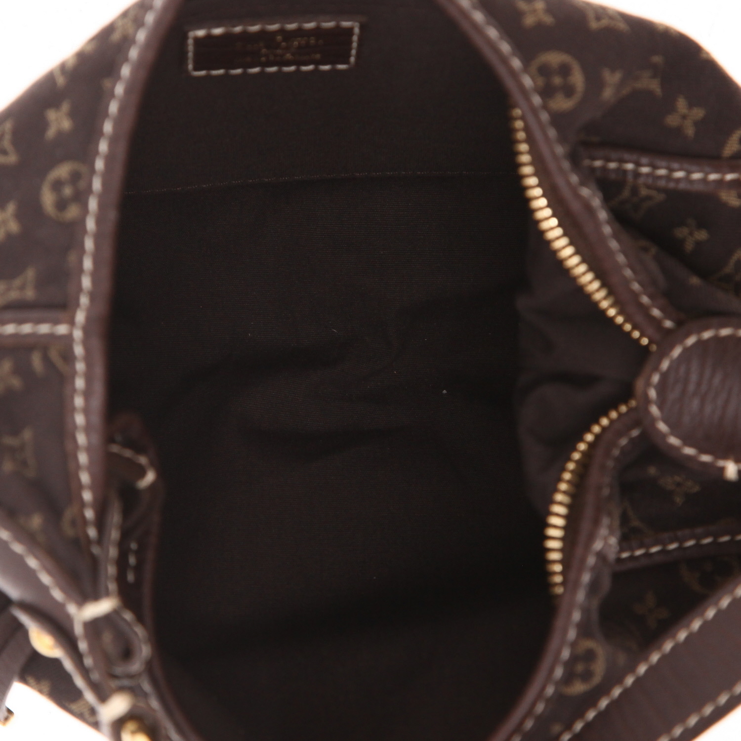 Louis Vuitton  Manon handbag  in brown and beige monogram canvas Idylle - Detail D3