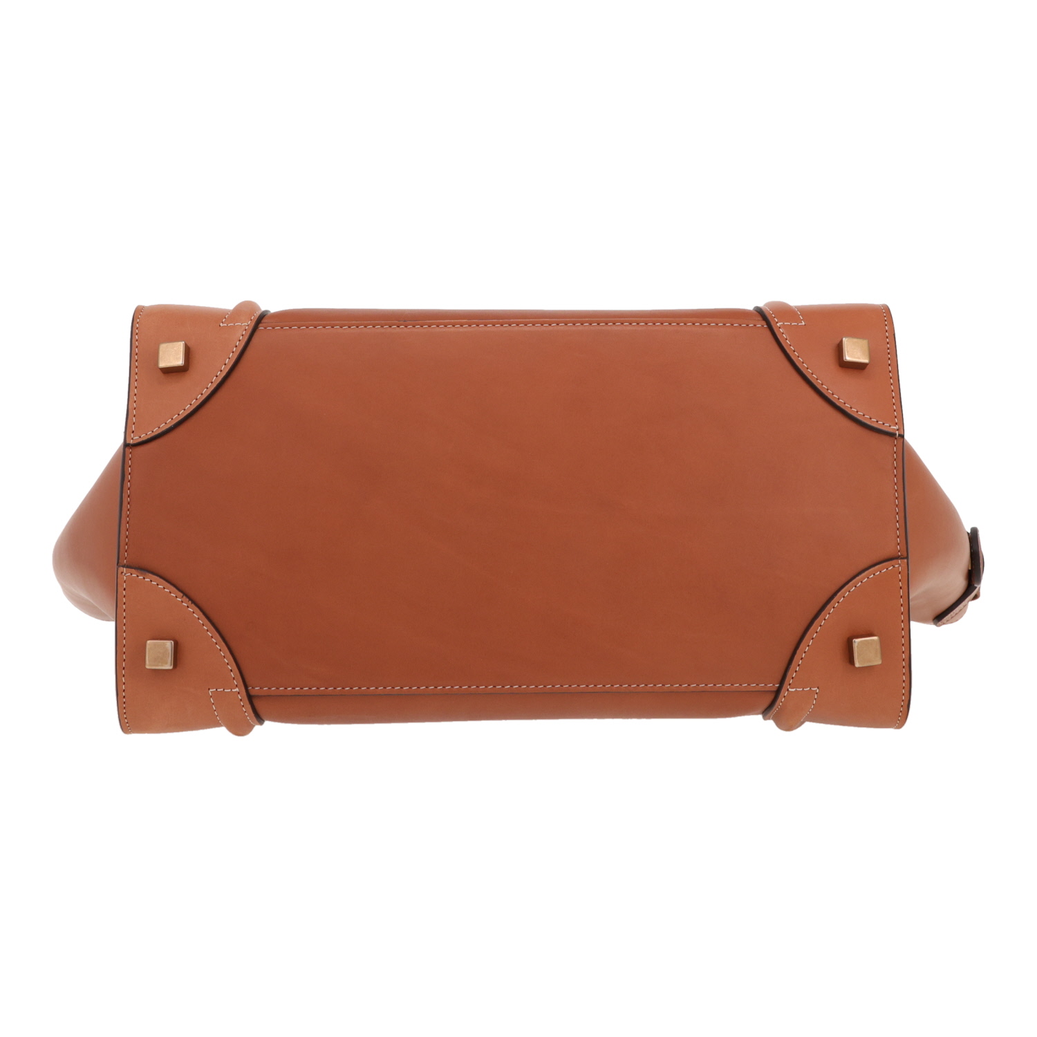 Celine  Luggage handbag  in brown leather - Detail D1