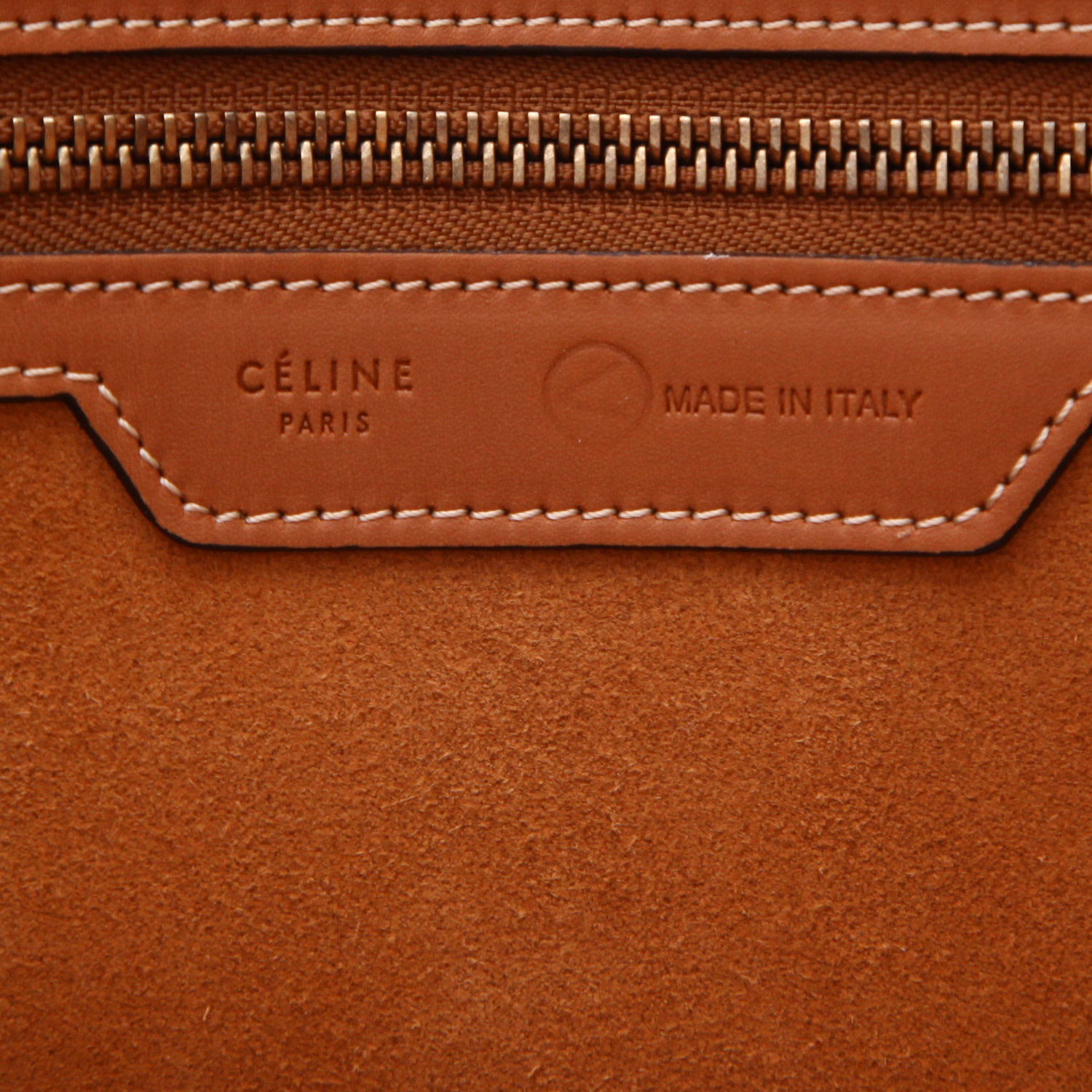 Sac à main Celine  Luggage en cuir marron - Detail D2