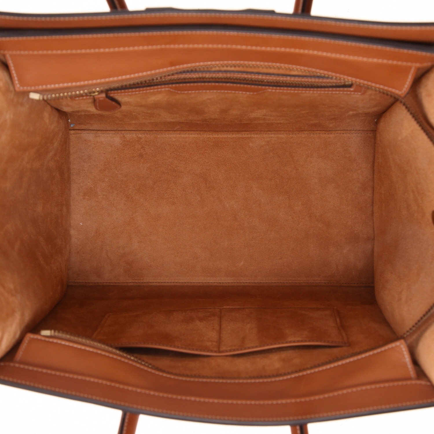 Celine  Luggage handbag  in brown leather - Detail D3