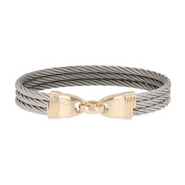 Fred Force 10 1980's bracelet in stainless steel and yellow gold