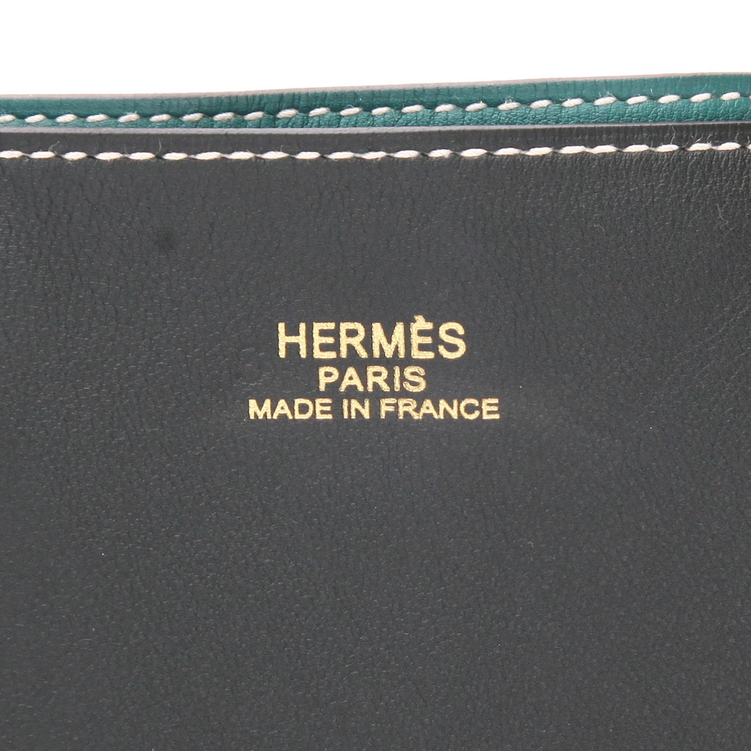 Sac à main Hermès  Double Sens en cuir Swift vert - Detail D2