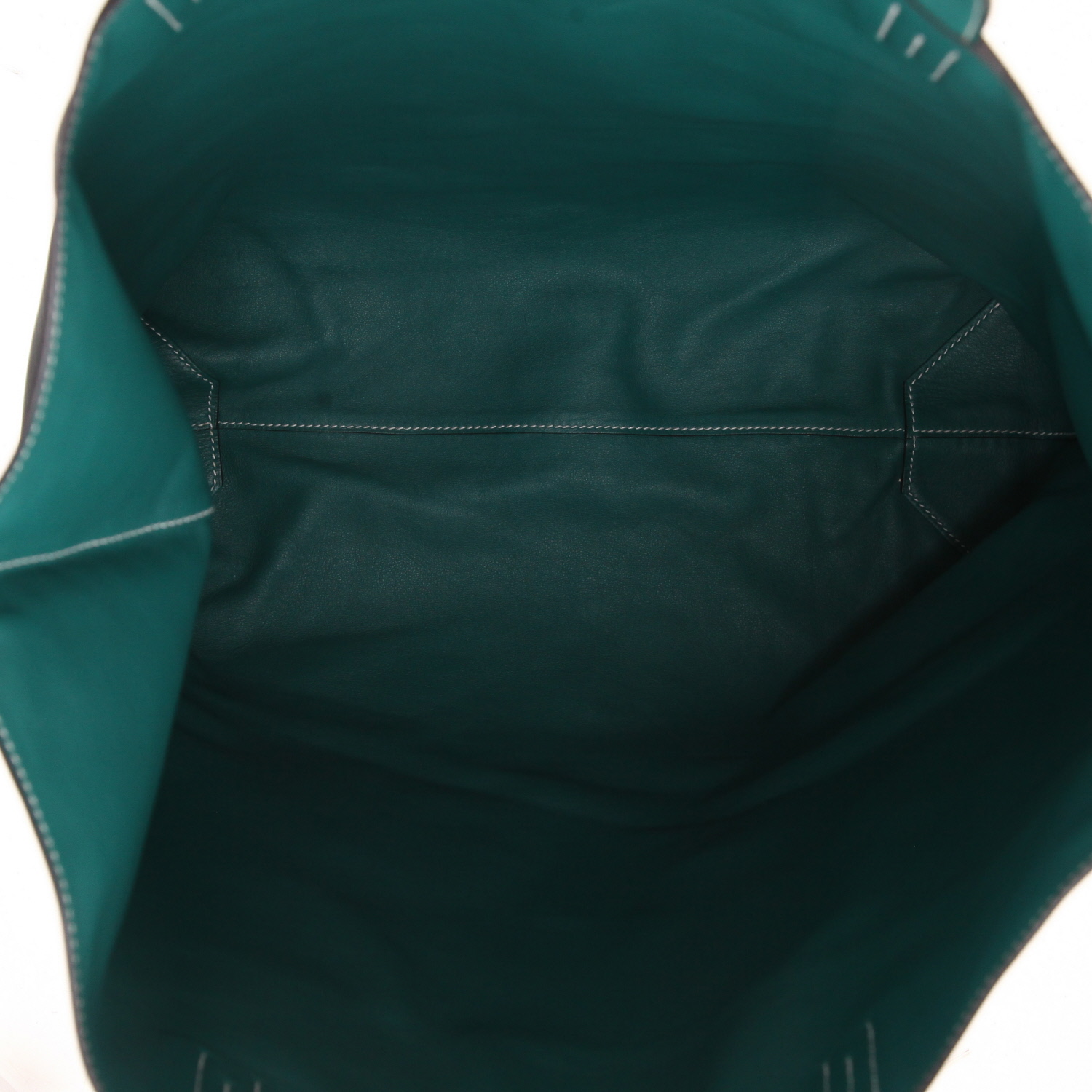 Sac à main Hermès  Double Sens en cuir Swift vert - Detail D3