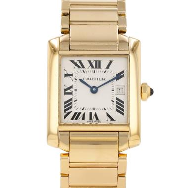 Reloj Cartier Tank Française modelo mediano  de oro amarillo Ref: Cartier - 2466  Circa 2000