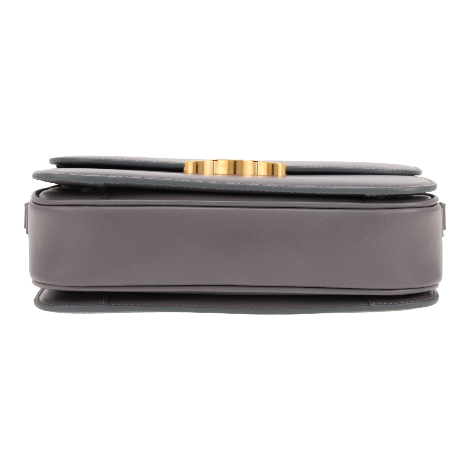 Borsa a tracolla Celine  Triomphe in pelle grigia - Detail D1