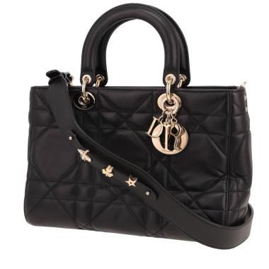 Dior  Lady D-Sire handbag  in black leather cannage