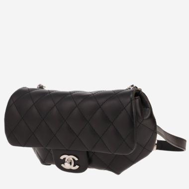Chanel   clutch-belt  in black quilted leather