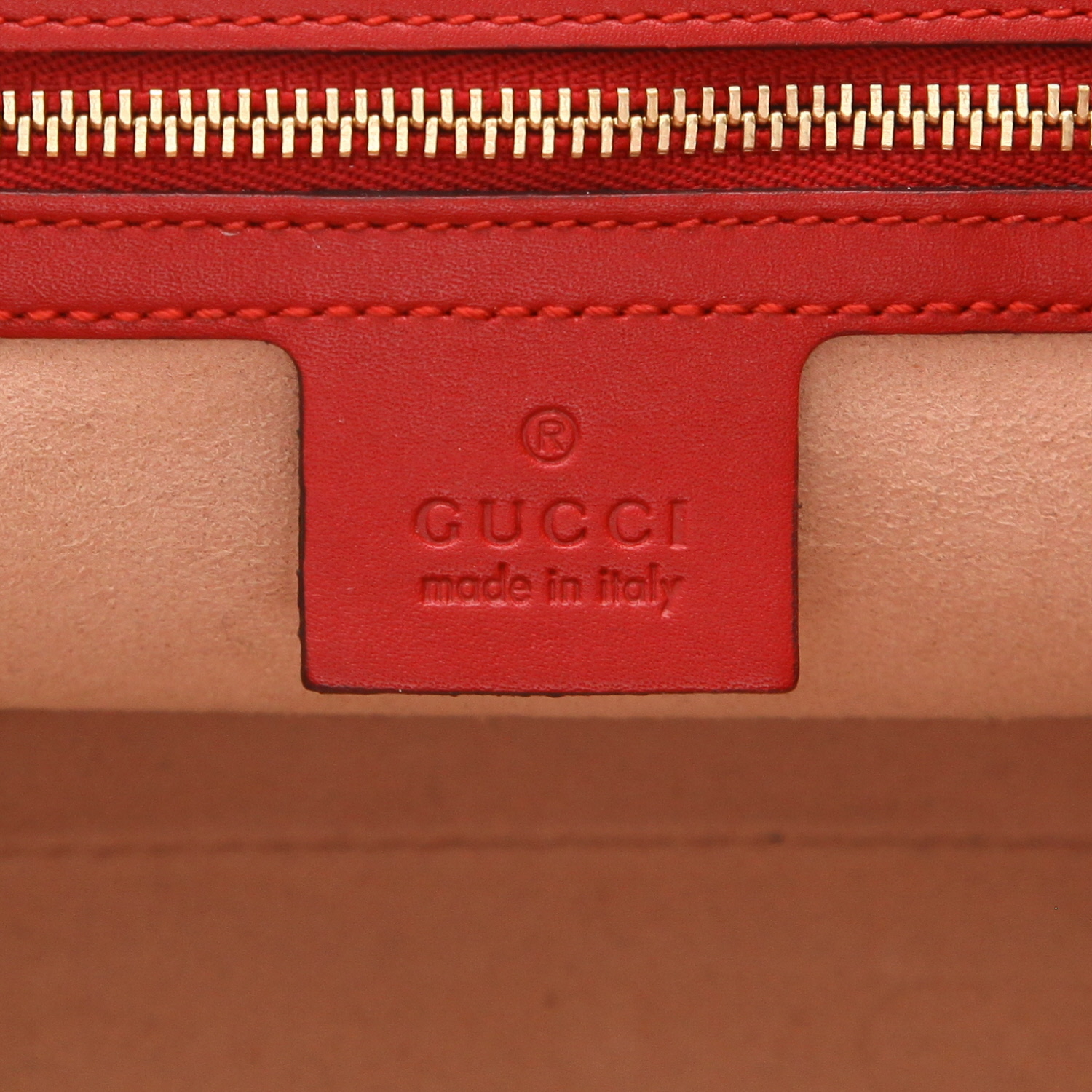 Bolso de mano Gucci  Bamboo en cuero liso rojo y bambú - Detail D2