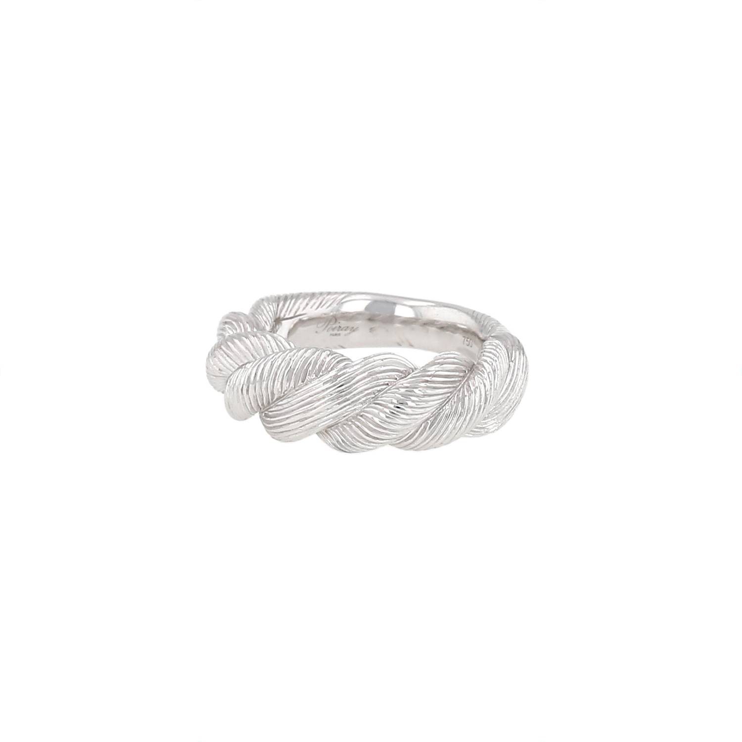 Bague Poiray Dune moyen modèle or blanc occasion