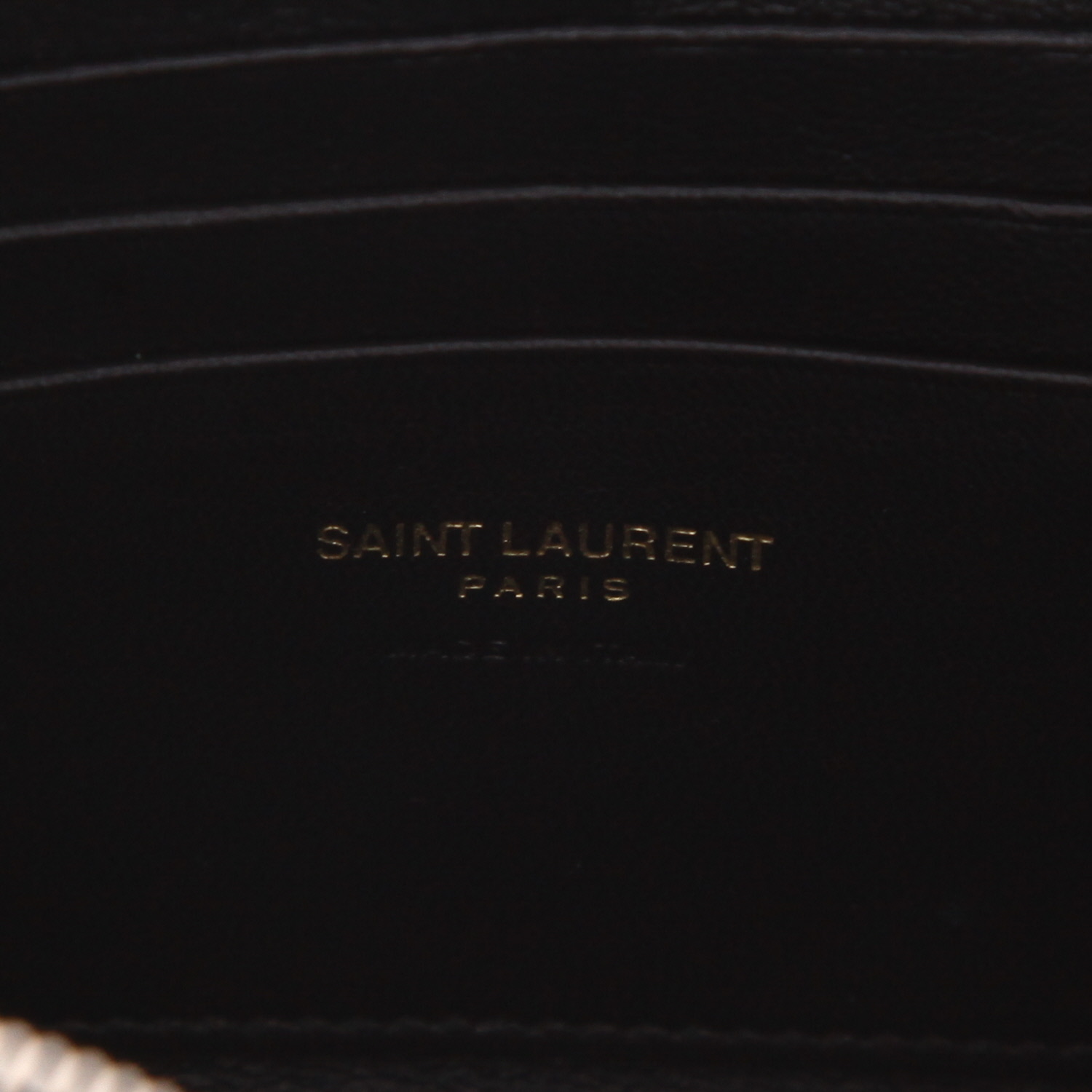 Sac bandoulière Saint Laurent  Mini Lou en cuir grainé noir - Detail D2