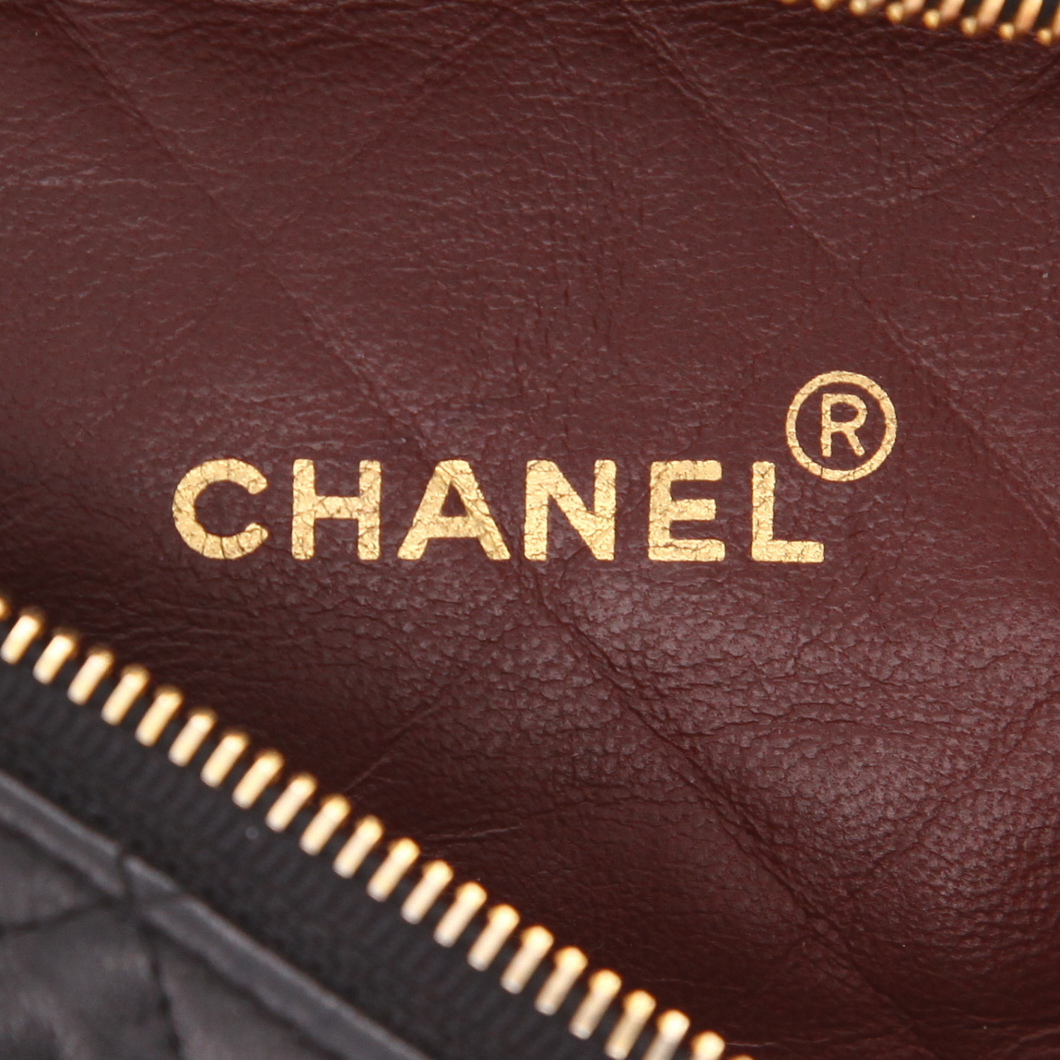 Pochette-ceinture Chanel  Vintage en cuir matelassé noir - Detail D2