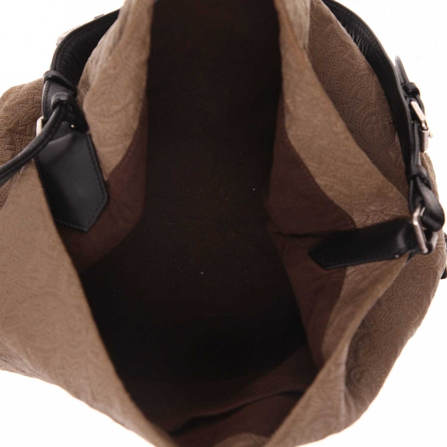 Sac porté épaule Louis Vuitton  Antheia Hobo en cuir monogram empreinte marron - Detail D3