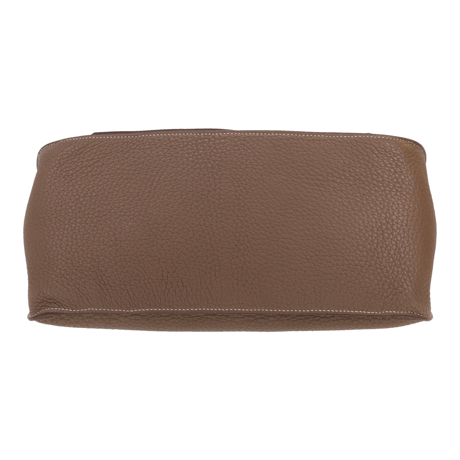 Borsa a tracolla Hermès Jypsiere 34 cm in pelle Togo Étoupe color paglia - Detail D1
