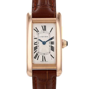 Montre Cartier Tank Américaine petit modèle  en or rose Ref: Cartier - 2503  Vers 2010