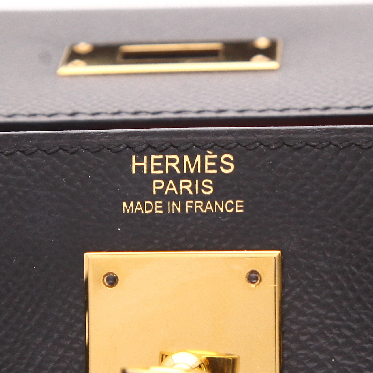 Borsa Hermès  Kelly 32 cm in pelle Epsom nera - Detail D2
