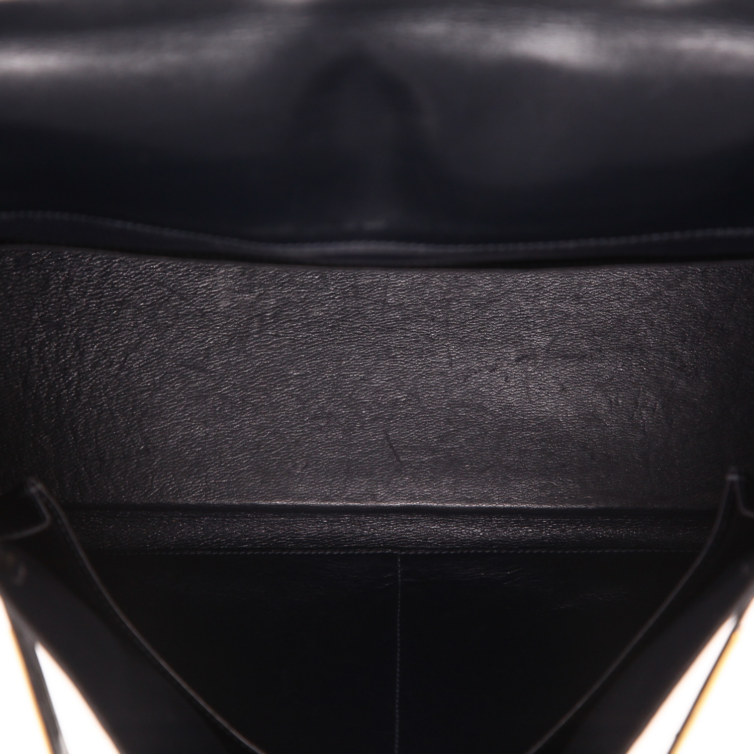 Sac à main Hermès  Kelly 35 cm en cuir box bleu-marine - Detail D3