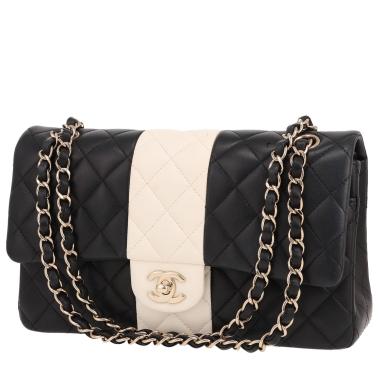 Chanel  Timeless Classic handbag  in black and white quilted leather