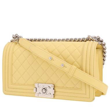 Borsa Chanel  Boy in pelle trapuntata gialla