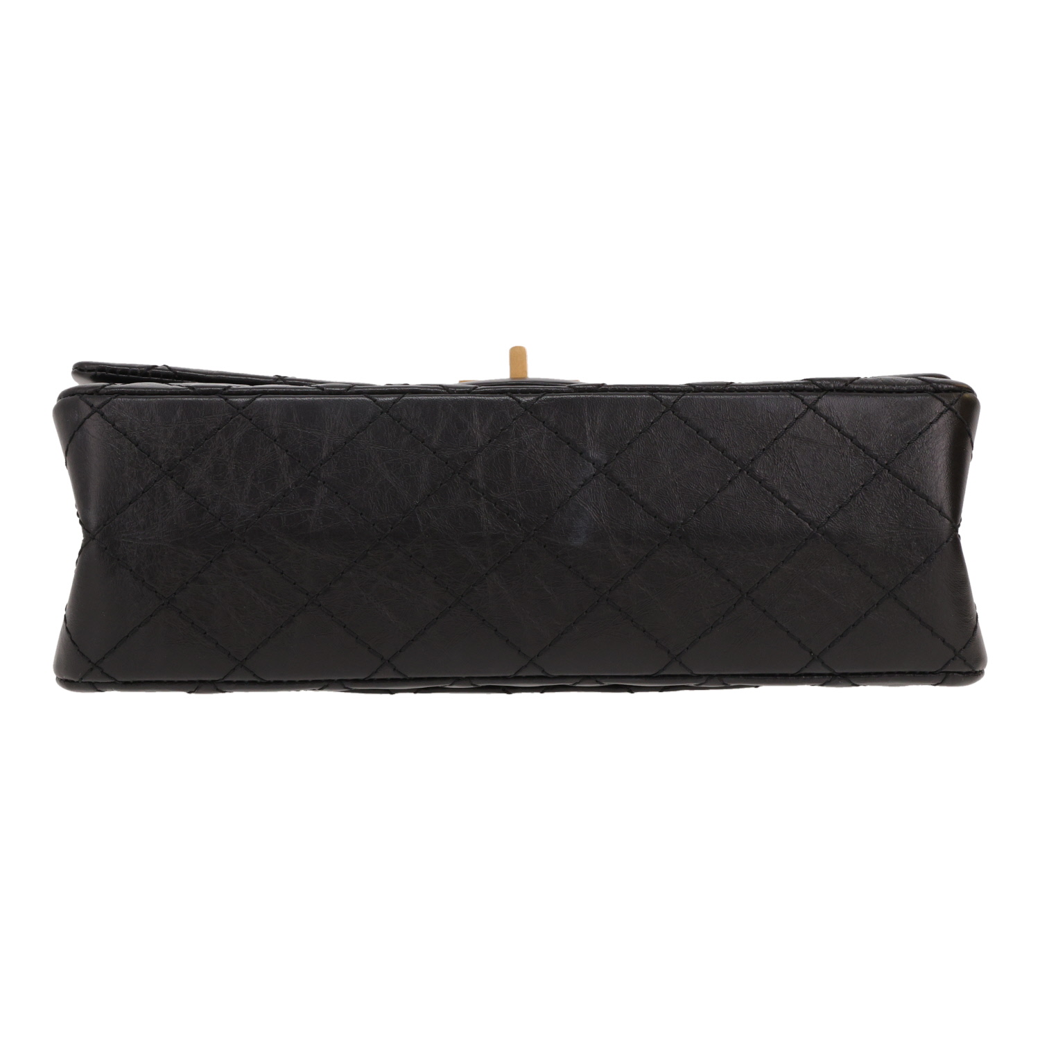 Sac bandoulière Chanel  2.55 en cuir matelassé noir - Detail D1