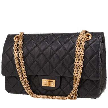 Borsa a tracolla Chanel  2.55 in pelle trapuntata nera