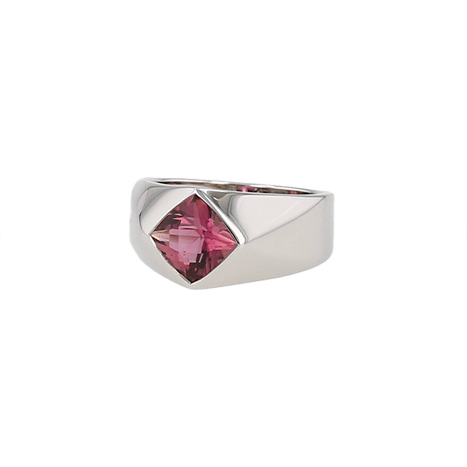 Bague Chanel or blanc tourmaline rose occasion Bague Chanel or blanc tourmaline rose occasion