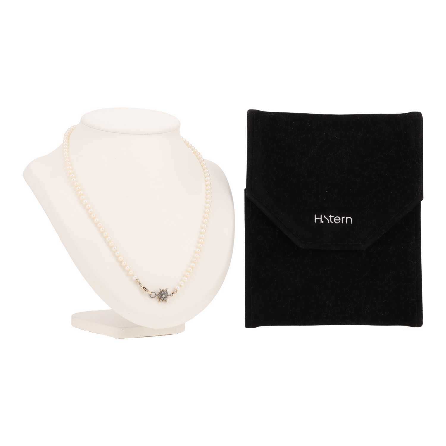 H. Stern Stars necklace in noble gold, cultured pearls and diamonds - Detail D2
