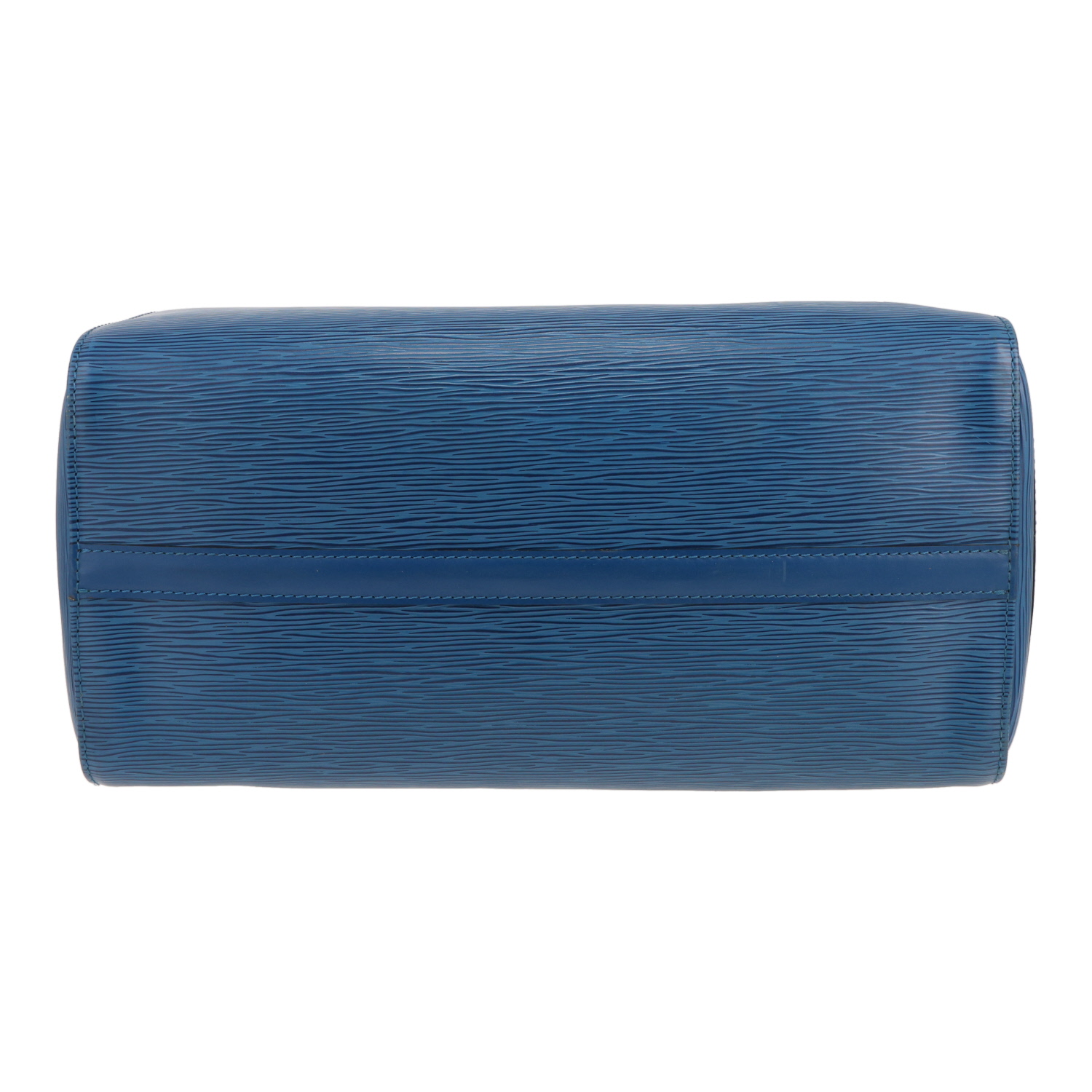 Louis Vuitton  Speedy 35 handbag  in blue epi leather - Detail D1