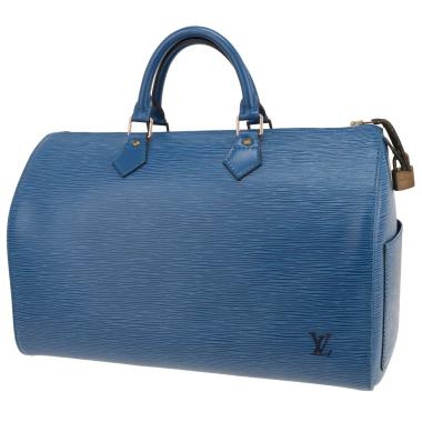 Louis Vuitton  Speedy 35 handbag  in blue epi leather
