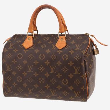 Sac à main Louis Vuitton  Speedy 30 en toile monogram marron et cuir naturel