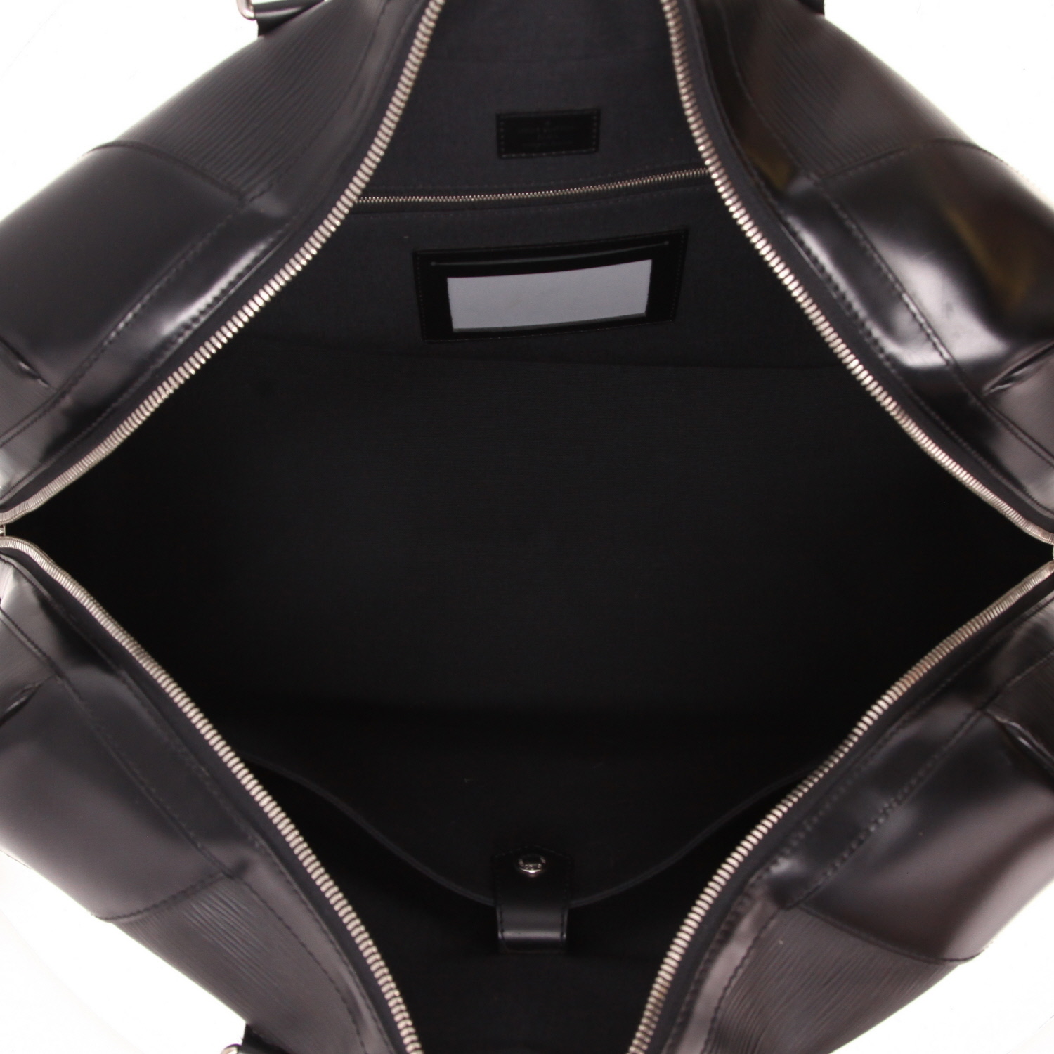 Bolsa de viaje Louis Vuitton  Bourget en cuero Epi negro - Detail D3