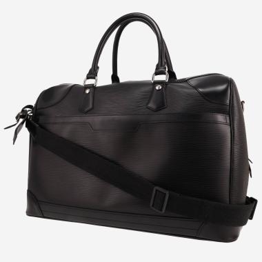 Sac de voyage Louis Vuitton  Bourget en cuir épi noir