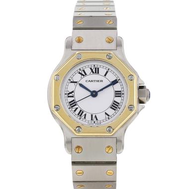 Cartier Santos Octagonal watch in gold and steel Ref: Cartier - 0907  Circa 1990
