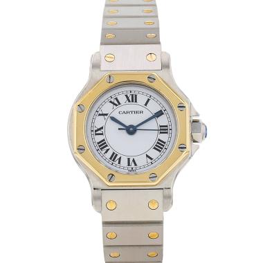 Reloj Cartier Santos Octogonale de oro y acero Ref: Cartier - 0907  Circa 1990