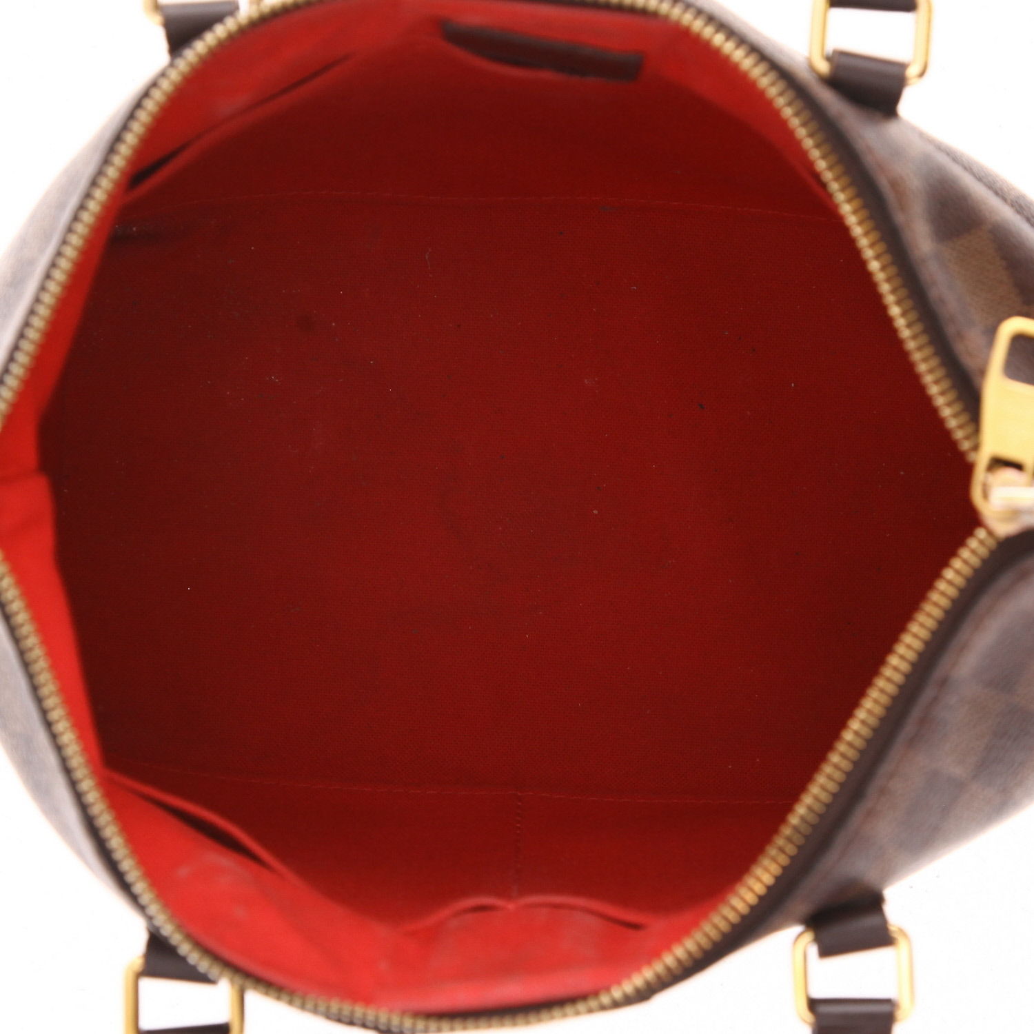 Borsa Louis Vuitton  Siena in tela a scacchi ebana e pelle marrone - Detail D3