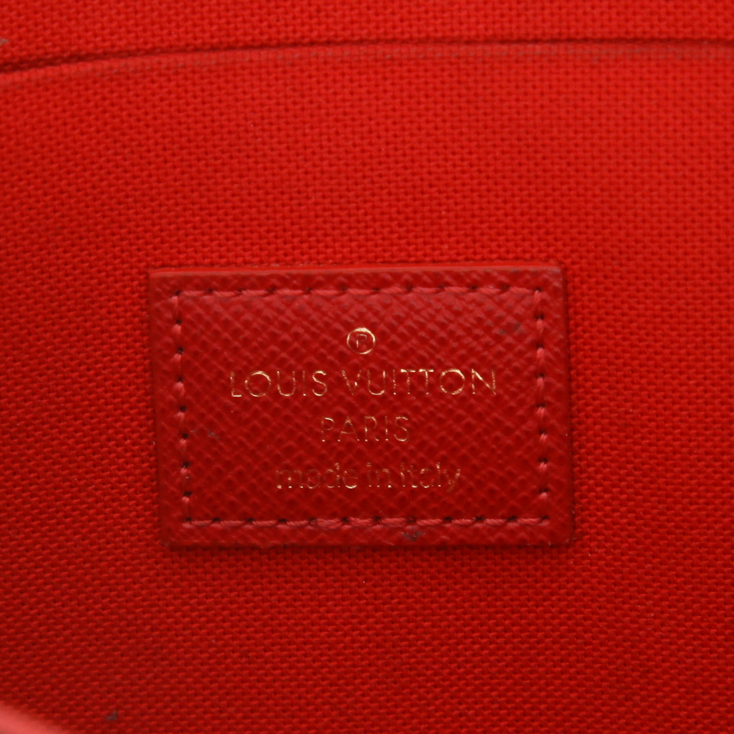 Bolso bandolera Louis Vuitton  Félicie en lona a cuadros ébano y cuero marrón - Detail D2