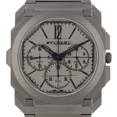 Reloj Bulgari Finissimo Chrono GMT serie limitada «Octo 10th anniversary» de titanio Circa 2022