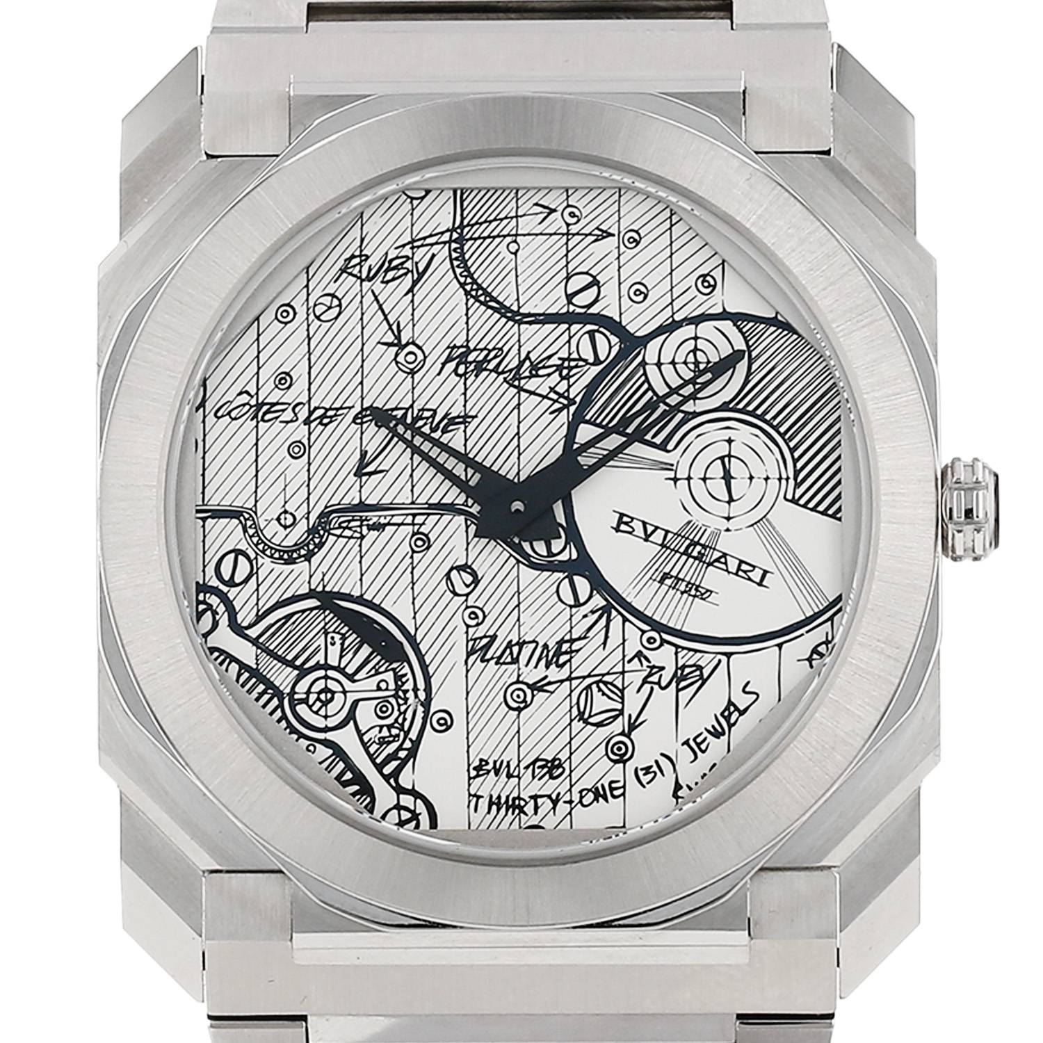 Montre Bulgari Finissimo Sketch en acier Ref: Bulgari - BGO40SXT Montre Bulgari Finissimo Sketch en acier Ref: Bulgari - BGO40SXT