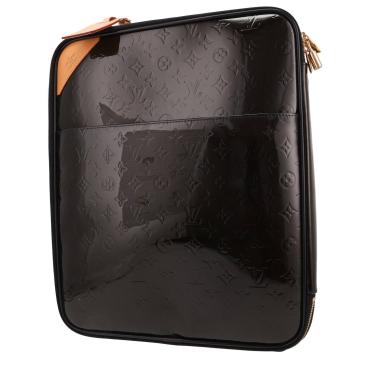 Louis Vuitton  Pegase suitcase  in khaki monogram patent leather  and natural leather
