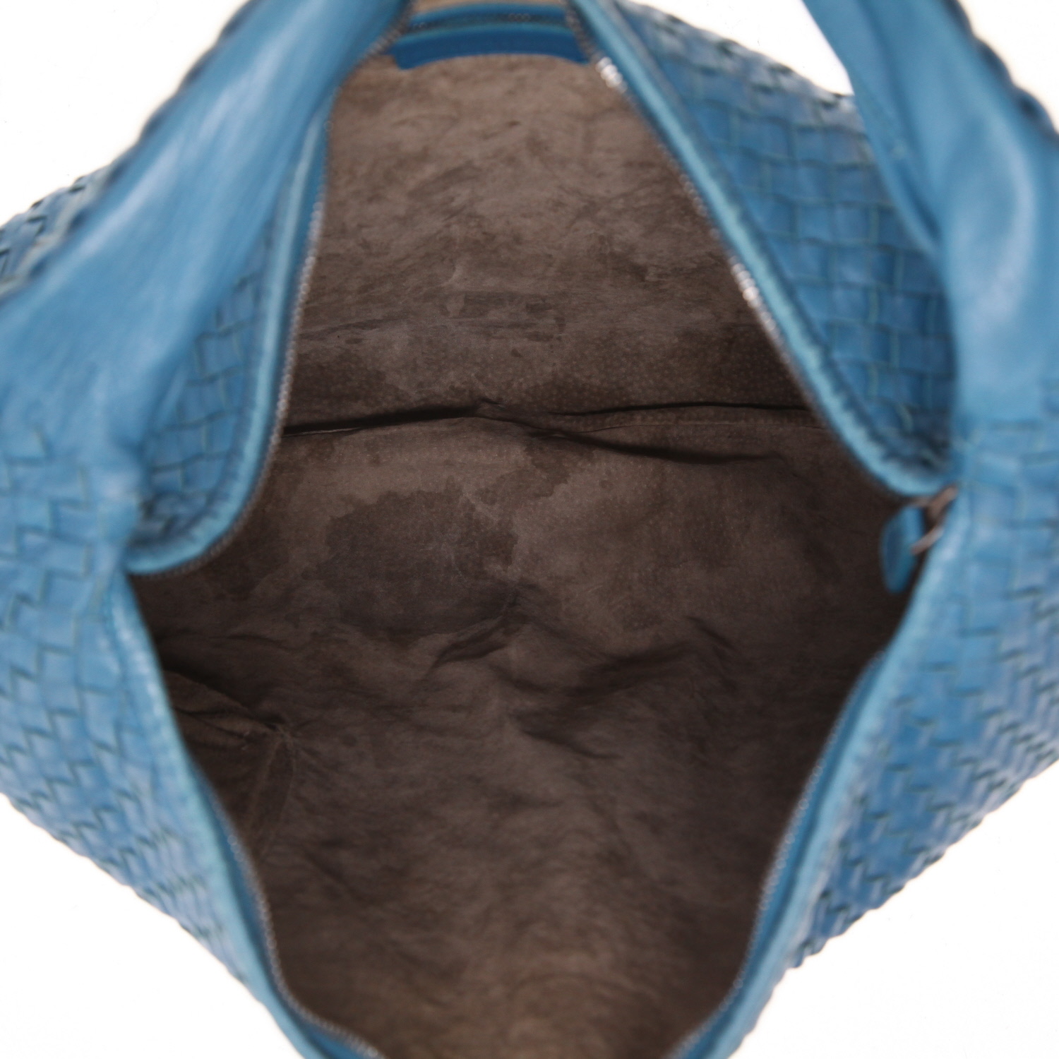 Sac à main Bottega Veneta  Veneta en cuir intrecciato bleu - Detail D3