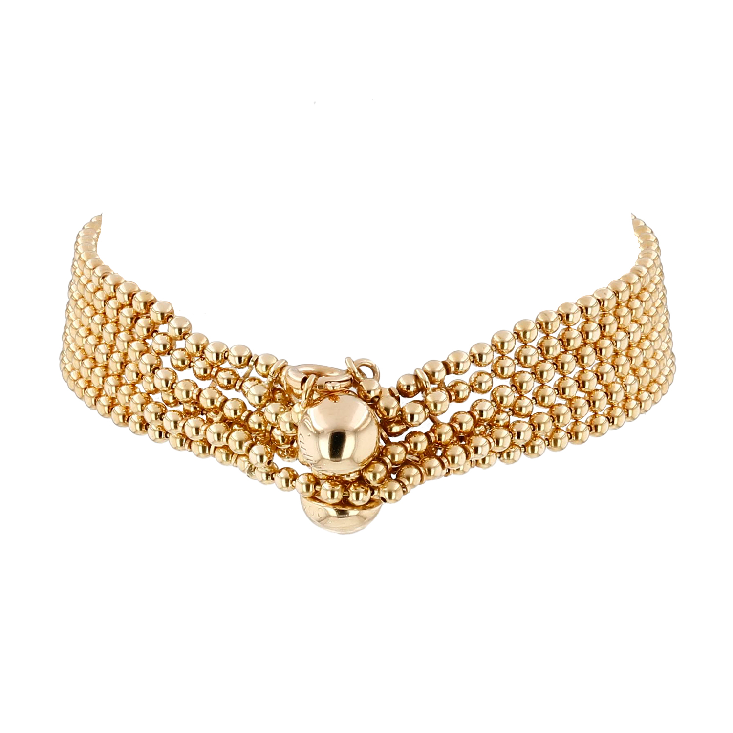 Bracciale Cartier Draperie modello piccolo in oro giallo - Detail D1