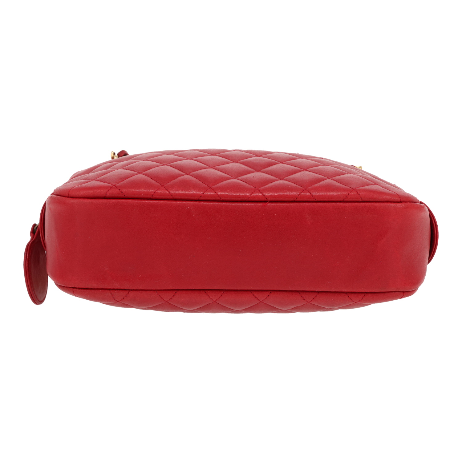 Bolso de mano Chanel  Camera en cuero acolchado rojo - Detail D1