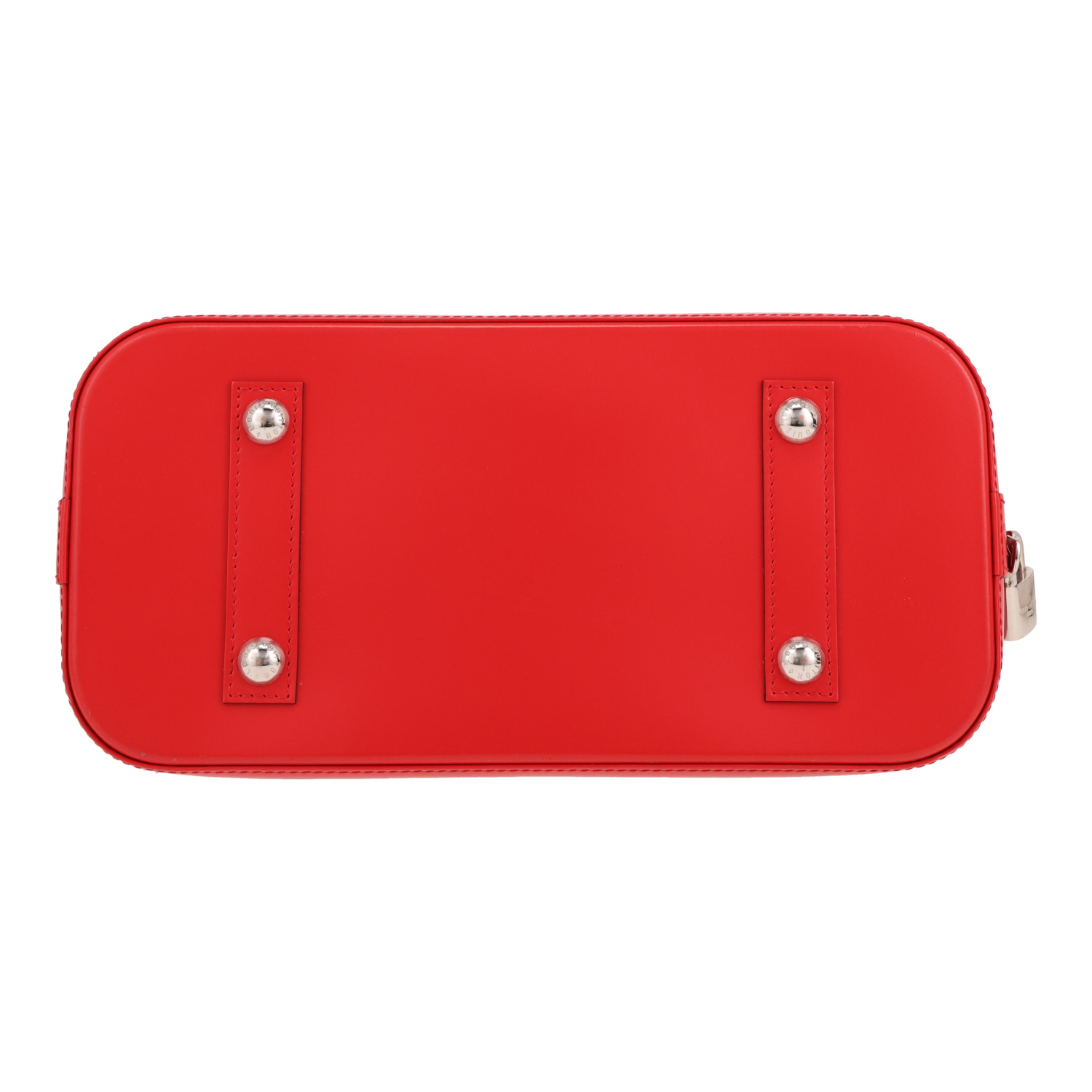 Louis Vuitton  Alma small model  handbag  in red epi leather - Detail D1