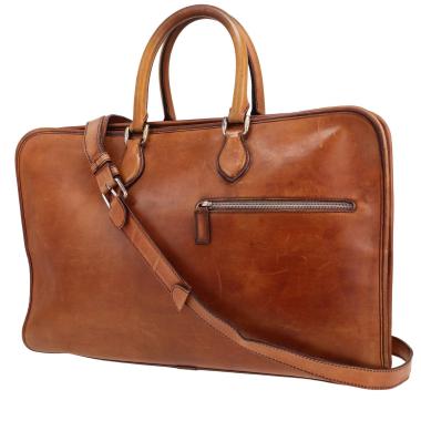 Berluti Trois nuits briefcase  in brown leather