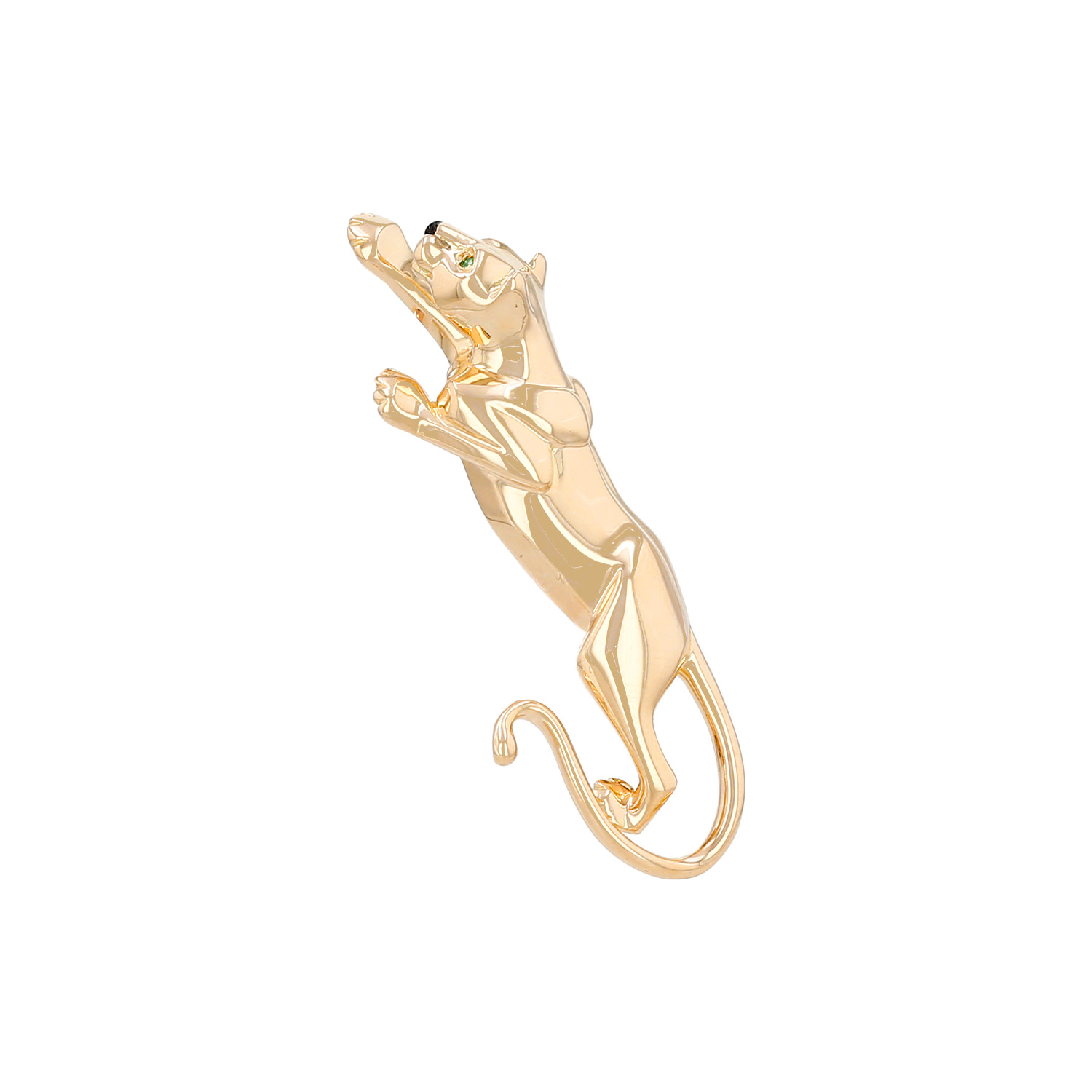 Broche Cartier Panthère de oro amarillo, esmeralda y ónix - Detail D3