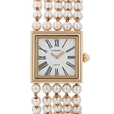 Chanel Mademoiselle watch in yellow gold, circa 1990