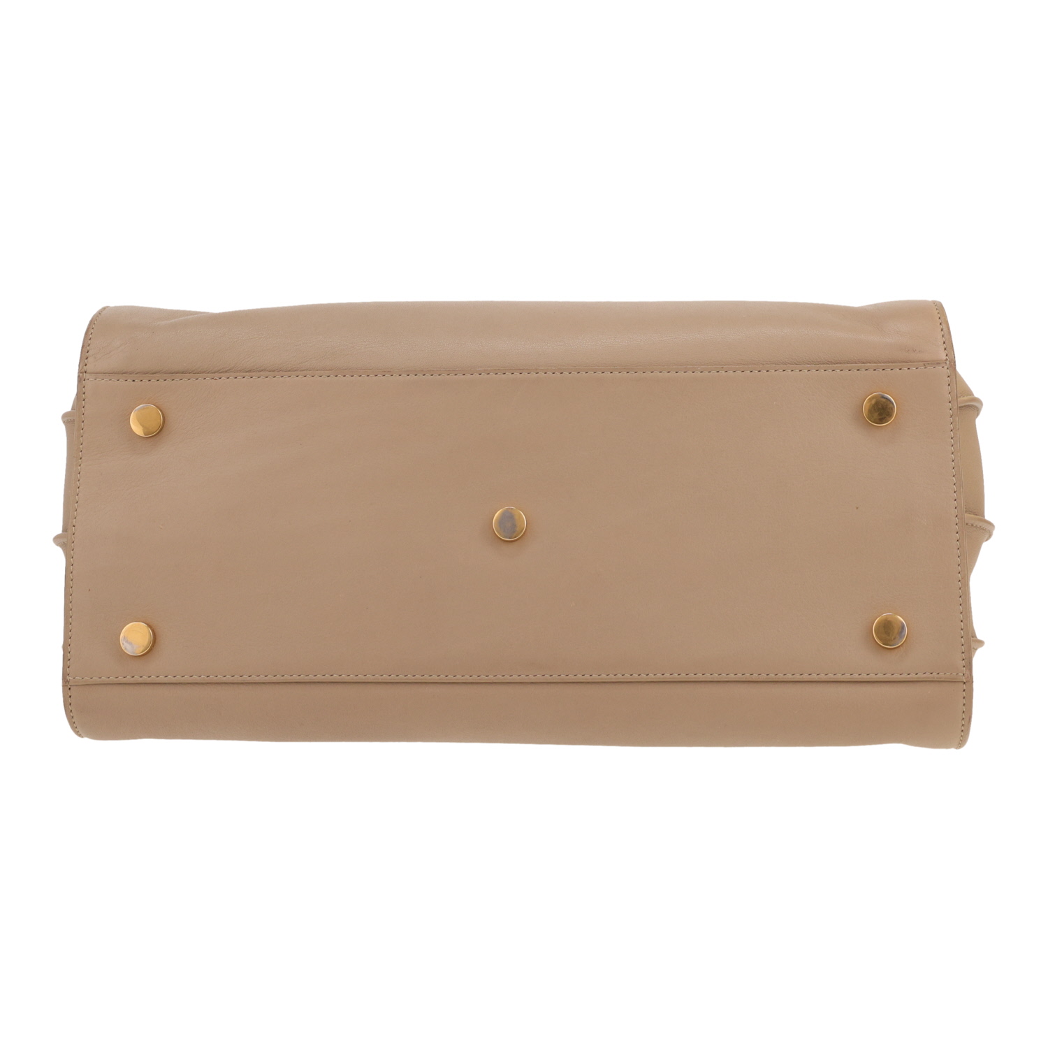 Sac à main Saint Laurent  Sac de jour small en cuir beige - Detail D1