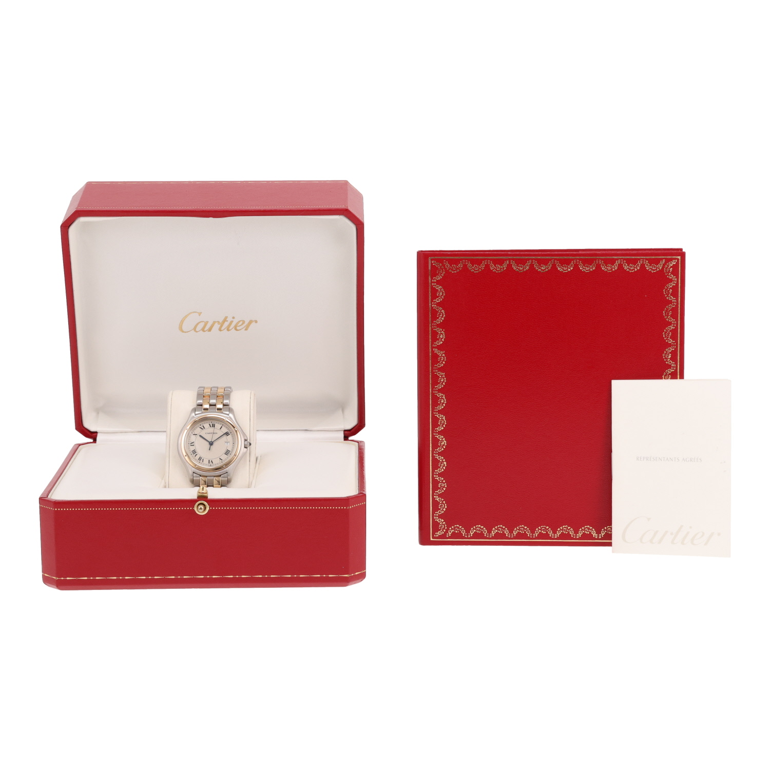 Montre Cartier Cougar en or et acier Ref: Cartier - 187904  Vers 1990