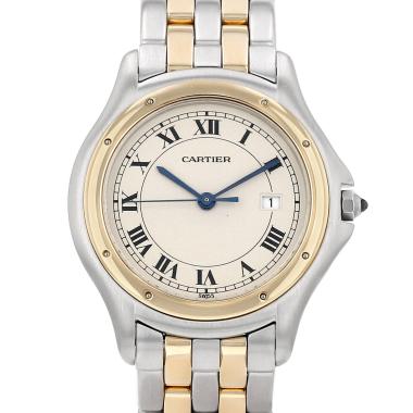 Cartier Cougar watch in gold and steel Ref: Cartier - 187904  Circa 1990